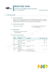 BUK7528-100A數據表 頁面 2
