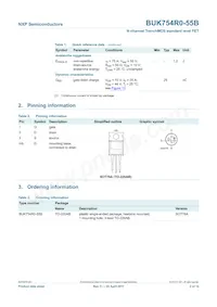 BUK754R0-55B Datasheet Page 3
