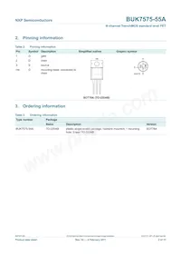 BUK7575-55A Datasheet Page 3