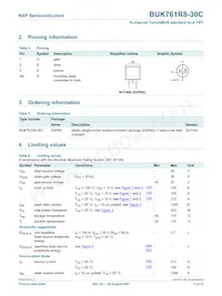 BUK761R8-30C Datasheet Page 3