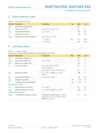 BUK7624-55A Datasheet Page 3
