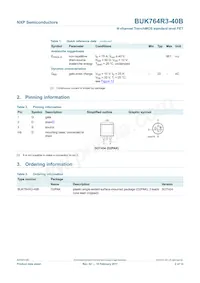 BUK764R3-40B Datasheet Page 3