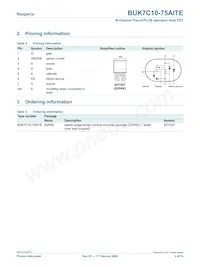BUK7C10-75AITE Datasheet Page 2