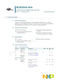 BUK9504-40A Datasheet Page 2