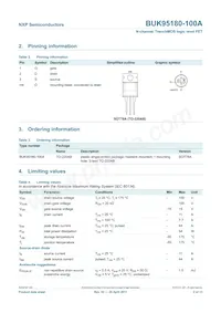 BUK95180-100A Datasheet Page 3