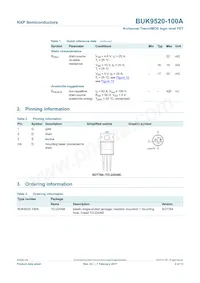 BUK9520-100A Datasheet Pagina 3