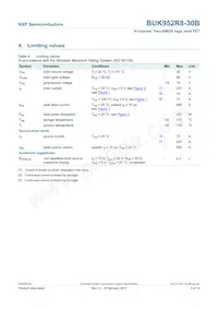 BUK952R8-30B Datasheet Page 4