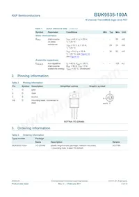 BUK9535-100A Datasheet Page 3