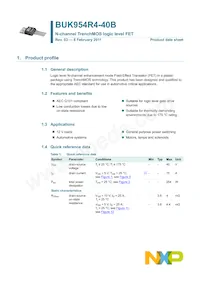 BUK954R4-40B Datasheet Page 2