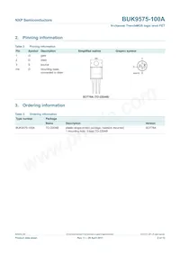 BUK9575-100A Datasheet Page 3
