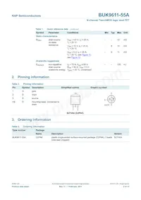 BUK9611-55A Datasheet Page 3