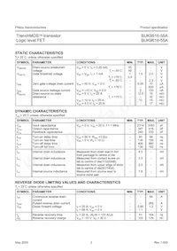BUK9616-55A Datasheet Pagina 3