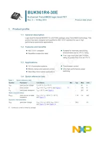 BUK961R4-30E Datasheet Page 2