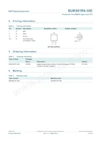 BUK961R4-30E數據表 頁面 3