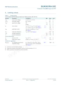 BUK961R4-30E Datasheet Page 4