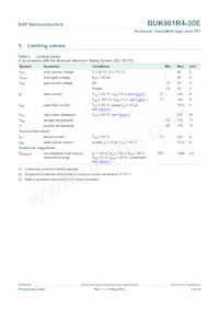 BUK961R4-30E 데이터 시트 페이지 4