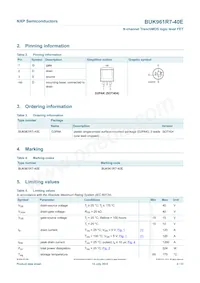 BUK961R7-40E 데이터 시트 페이지 3