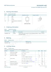 BUK962R1-40E Datasheet Page 3