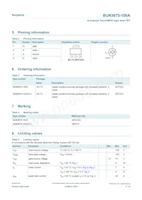 BUK9875-100A Datasheet Page 2