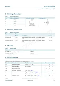 BUK9880-55A Datasheet Page 2