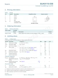 BUK9Y19-55B/C2 Datasheet Page 2