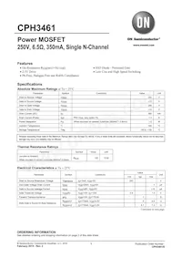 CPH3461-TL-H Datasheet Cover