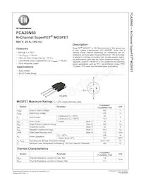 FCA20N60-F109 Datasheet Copertura