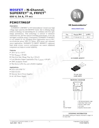 FCH077N65F-F155 Datenblatt Cover