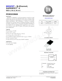 FCH085N80-F155 Datasheet Cover