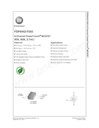 FDP8442-F085 Datasheet Cover