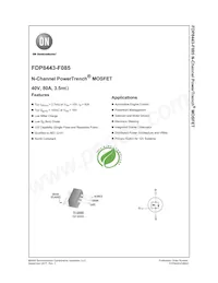 FDP8443-F085 Datasheet Cover