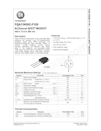 FQA13N50C-F109 Datasheet Cover