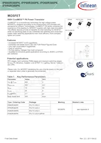 IPB60R380P6ATMA1 Datasheet Cover