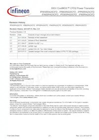 IPB65R420CFDATMA1 Datasheet Pagina 21