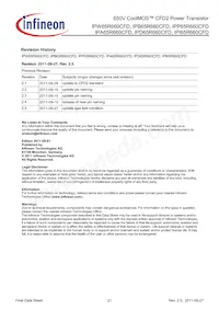 IPB65R660CFDATMA1 Datasheet Page 21