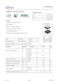 IPC100N04S402ATMA1 Datasheet Cover