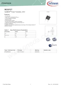 IPD06P003NATMA1 Datasheet Cover
