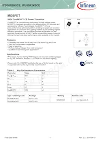IPD50R2K0CEBTMA1 Datasheet Cover