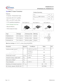 IPI80N04S204AKSA2 Datasheet Cover