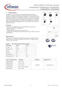 IPP65R099C6XKSA1 Datasheet Page 2