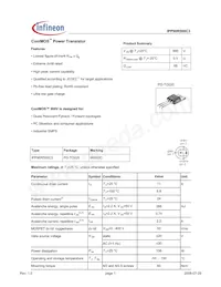 IPP90R500C3 Datasheet Cover