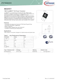 IPS70R2K0CEE8211 Datasheet Cover