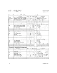 IRF1404ZGPBF數據表 頁面 2
