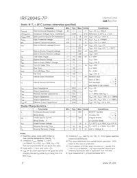 IRF2804STRR7PP Datasheet Page 2