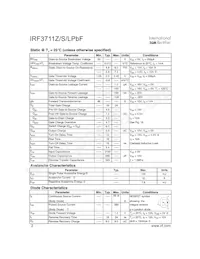 IRF3711ZSTRLPBF Datasheet Page 2