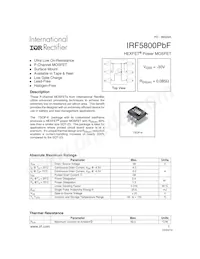 IRF5800TRPBF Datenblatt Cover