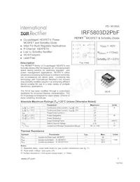 IRF5803D2TRPBF Datasheet Cover