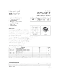 IRF5804TRPBF Datasheet Cover