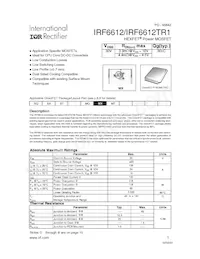 IRF6612TR1 Datasheet Cover