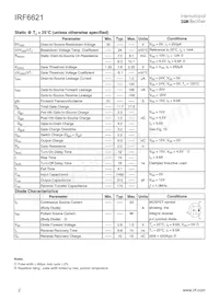 IRF6621TR1 Datasheet Page 2
